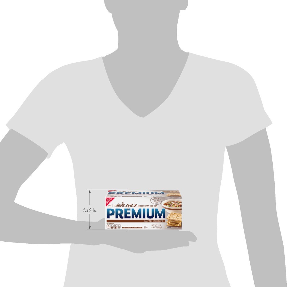 slide 7 of 13, Premium Whole Grain Saltine Crackers - 1.06 Lb, 17 oz