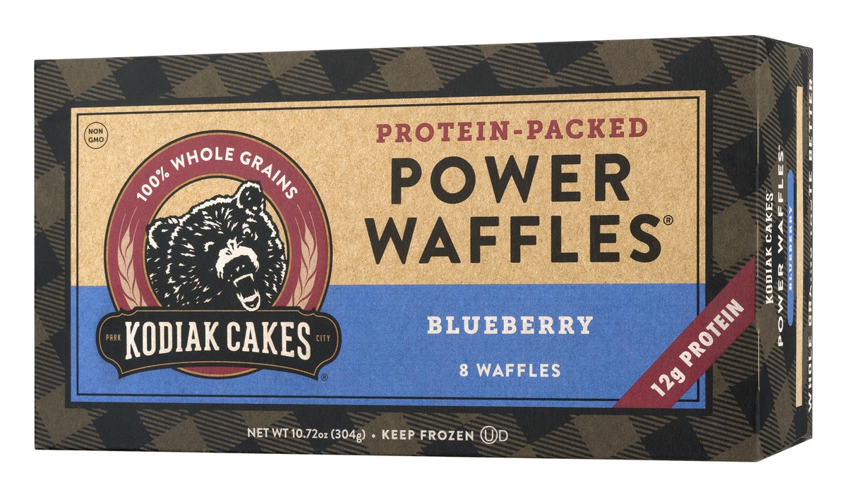 slide 5 of 11, Kodiak Cakes Cakes Blueberry Power Waffles, 8 ct; 10.72 oz