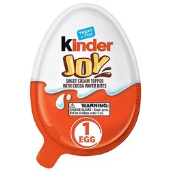 Kinder Joy Egg Treat Plus Toy Sweet Creams And Chocolatey Wafers Individually Wrapped - 0.7 Oz