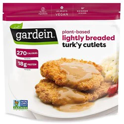 Gardein Lightly Breaded Plant Based Frozen Turkey Cutlets - 12.3 Oz