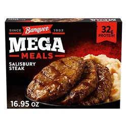 Banquet Mega Meals Salisbury Steak Frozen Dinner - 16.95 Oz