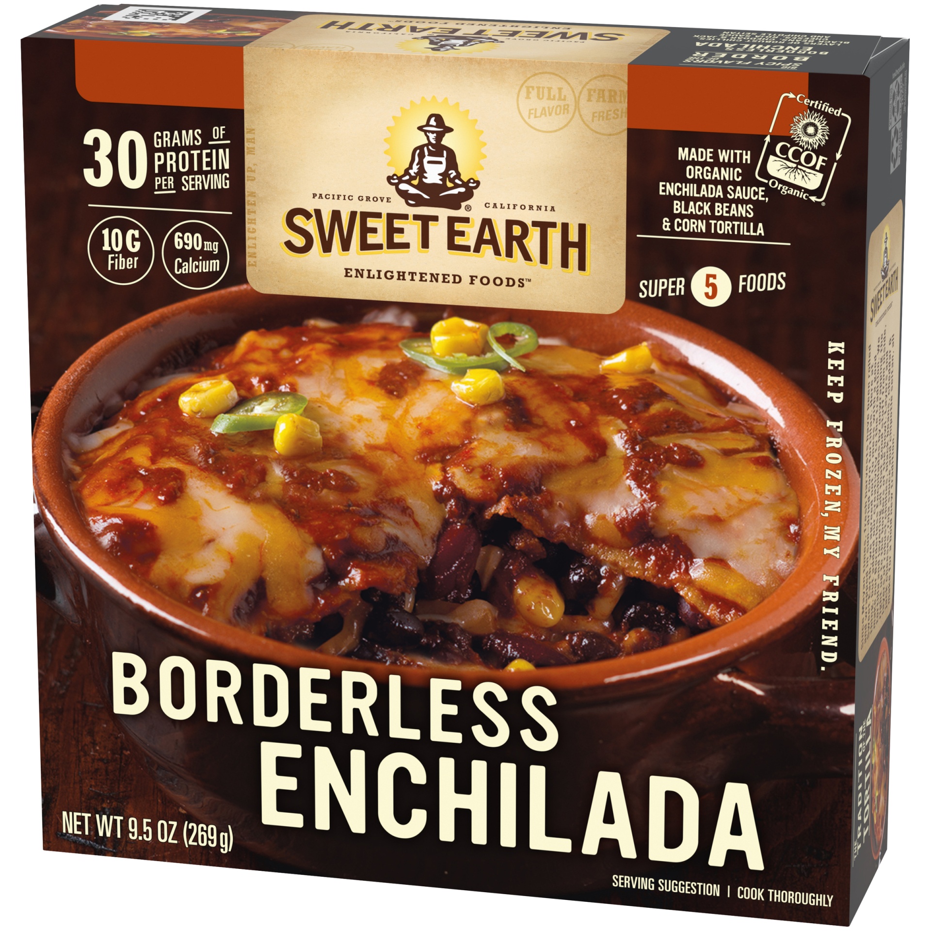 slide 4 of 10, SWEET EARTH Borderless Enchilada 9oz Bowl, 9.5 oz