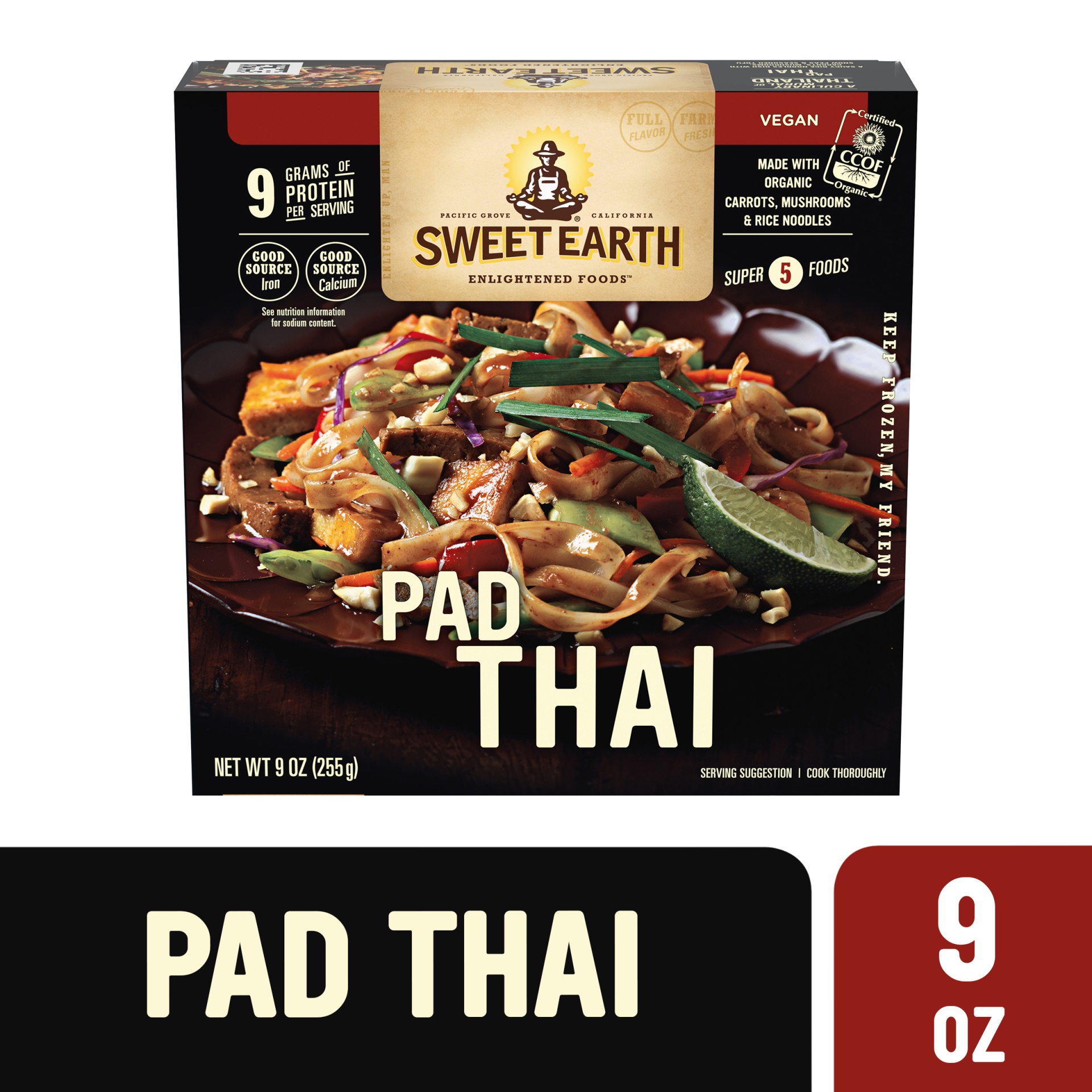 slide 2 of 9, SWEET EARTH NATURAL FOODS Vegan Frozen Pad Thai - 9oz, 