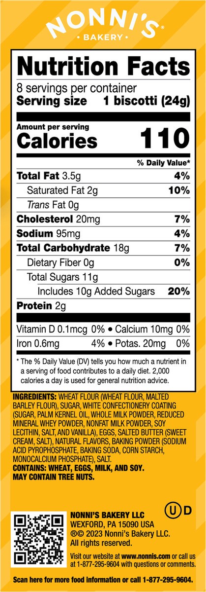 slide 3 of 13, Nonnis Biscotti Limone 8 Count - 6.88 Oz, 8 ct