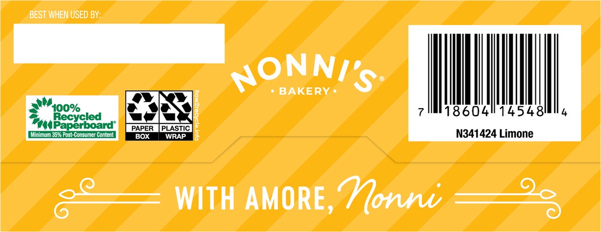 slide 10 of 13, Nonnis Biscotti Limone 8 Count - 6.88 Oz, 8 ct