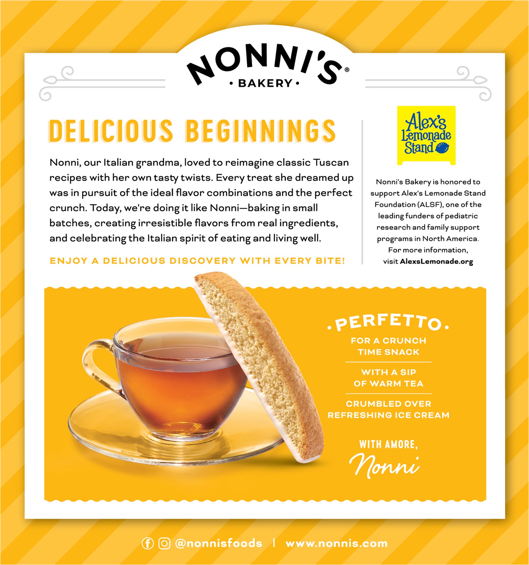 slide 11 of 13, Nonnis Biscotti Limone 8 Count - 6.88 Oz, 8 ct