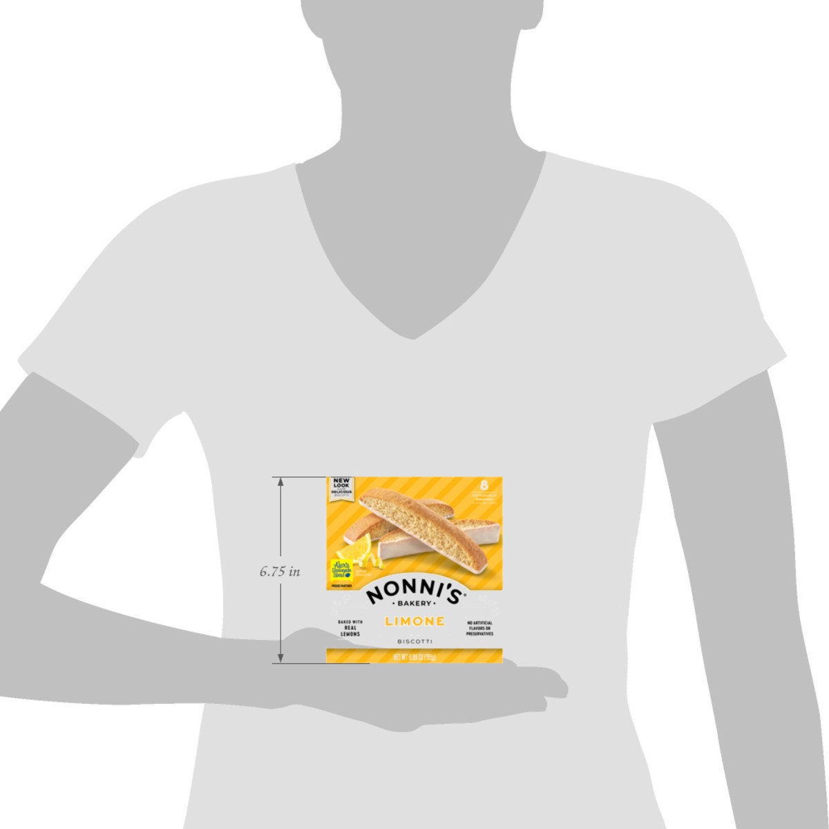 slide 9 of 13, Nonnis Biscotti Limone 8 Count - 6.88 Oz, 8 ct
