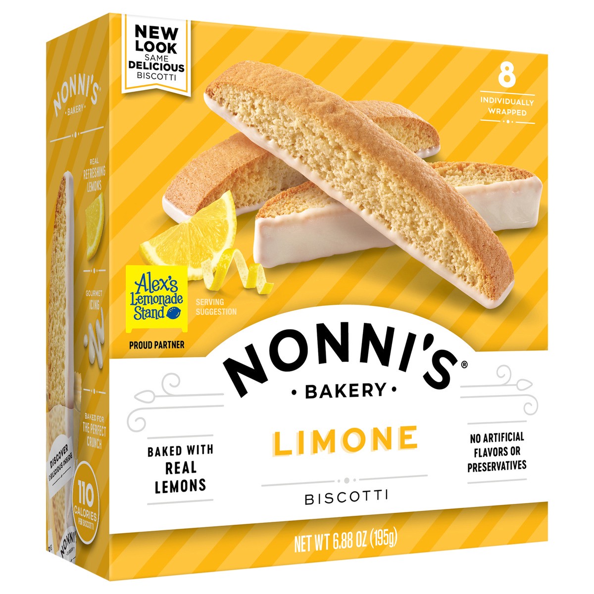 slide 2 of 13, Nonnis Biscotti Limone 8 Count - 6.88 Oz, 8 ct