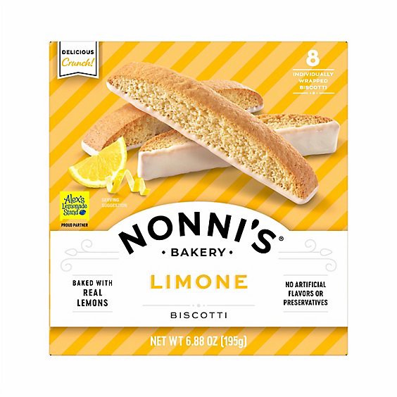 slide 1 of 13, Nonnis Biscotti Limone 8 Count - 6.88 Oz, 8 ct
