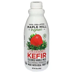 Kmaple Hill Kefir Grsfed Strawbry Org Creamery - 32 Oz