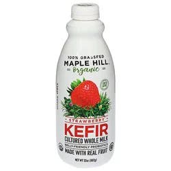 Kmaple Hill Kefir Grsfed Strawbry Org Creamery - 32 Oz