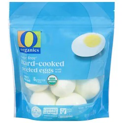 O Organics Eggs Hard Cooked Peeled Ready To Eat 6 Count - 9 Oz