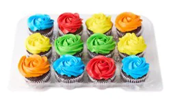 Chocolate Colored Buttercreme Cupcakes 12 Count - Each
