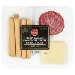 Primo Taglio Snack Pack Salami Genoa Cheese Provolone And Breadstick - 3 Oz