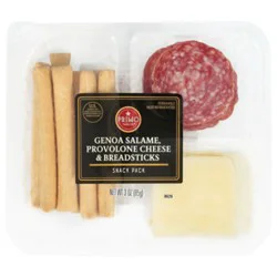 Primo Taglio Snack Pack Salami Genoa Cheese Provolone And Breadstick - 3 Oz