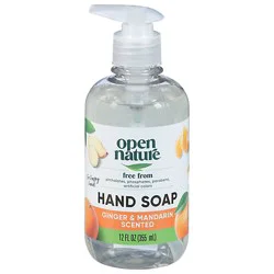 Open Nature Hand Soap Ginger & Mandarin Scented - 12 Fl. Oz.