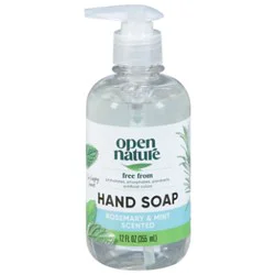 Open Nature Hand Soap Rosemary & Mint Scented - 12 Fl. Oz.