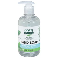 Open Nature Hand Soap Rosemary & Mint Scented - 12 Fl. Oz.