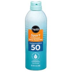 Signature Select Sunscreen Sport Continuous Spray Spf 50 - 9.1 Oz