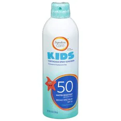 Signature Select/care Kids Sunscreen Continuous Spray Water Resistant Spf 50 - 9.1 Fl. Oz.