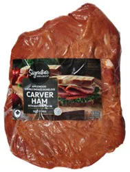 Signature Select Ham Carver Applewood Double Smoked Whole - 4 Lb