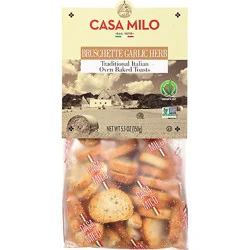Casa Milo Bruschette Garlic And Herbs - 5.3 Oz