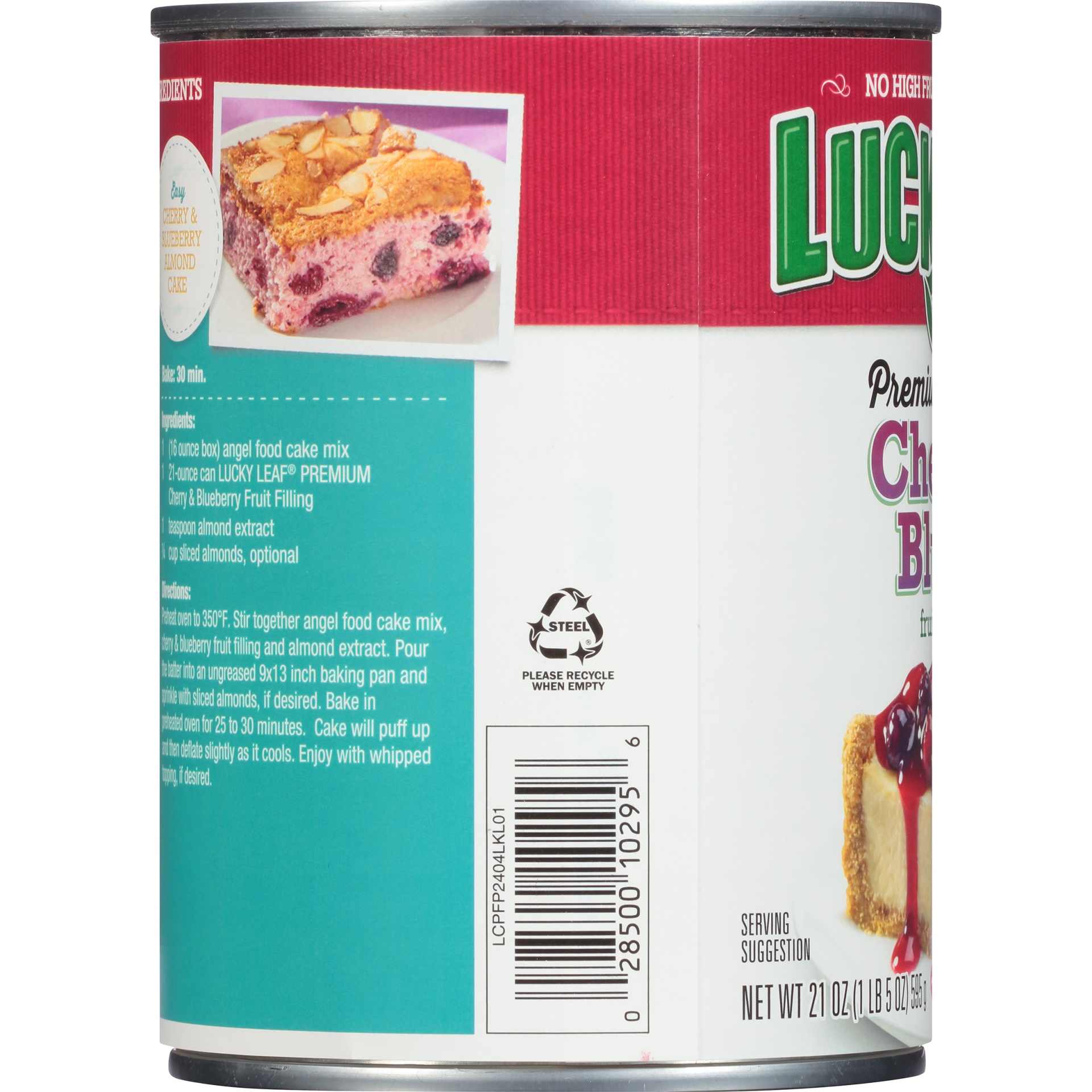 slide 2 of 6, Lucky Leaf Premium Cherry & Blueberry Fruit Filling or Topping, 21 oz