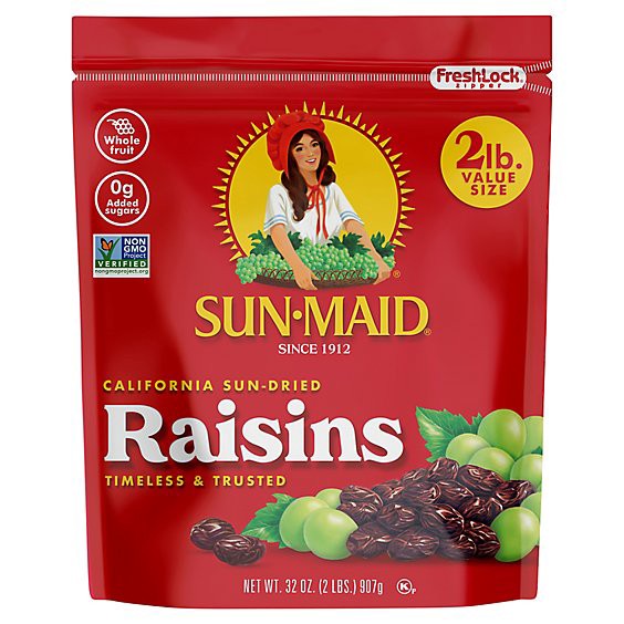 slide 1 of 6, Sun-Maid Raisins Sun Dried - 32 Oz, 32 oz