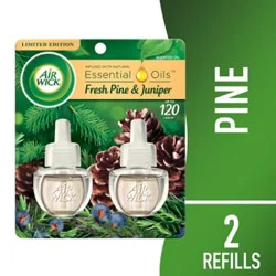 Air Wick Plug In Fresh Pine Juniper Air Freshener - 2 Count