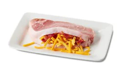Meat Service Counter Pork Top Loin Chop Boneless Stuffed With Bacon Cheddar - 1.75 Lb