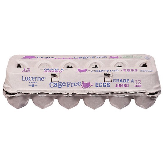 slide 1 of 1, Lucerne Farms Eggs Cage Free Jumbo - 12 Count, 12 ct