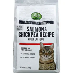 Open Nature Cat Food Adult Grain Free Salmon & Chickpea Recipe Bag - 4 Lb