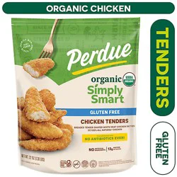 Perdue Simply Smart Organics Gluten Free Breaded Chicken Tenders Frozen Fully Cooked - 22 Oz