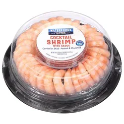Waterfront Bistro Shrimp Cooked Deveined With Cocktail Sauce - 10 Oz