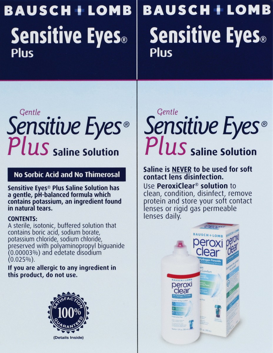 slide 5 of 7, Sensitive Eyes Saline Solution For Soft & Gas Permeable Lenses Multipack - 2-12 Fl. Oz., 2 ct; 12 fl oz