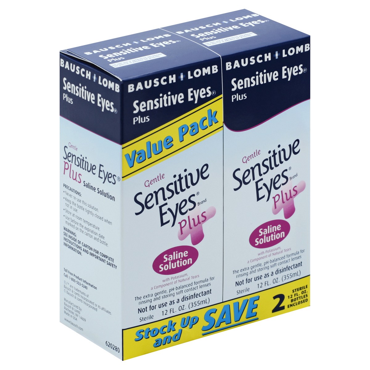 slide 7 of 7, Sensitive Eyes Saline Solution For Soft & Gas Permeable Lenses Multipack - 2-12 Fl. Oz., 2 ct; 12 fl oz