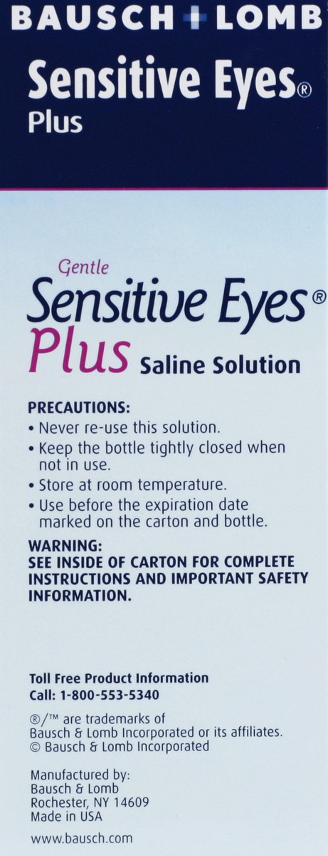 slide 4 of 7, Sensitive Eyes Saline Solution For Soft & Gas Permeable Lenses Multipack - 2-12 Fl. Oz., 2 ct; 12 fl oz