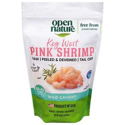Open Nature Shrimp Raw Wild Caught Shell On 70 To 90 Count - 16 Oz