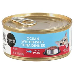 Signature Pet Care Cat Food Dinner Ocean Whitefish And Tuna - 5.5 Oz