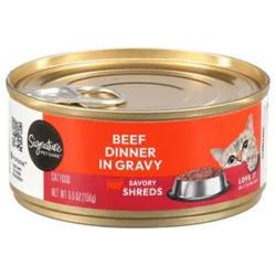 Signature Pet Care Cat Food Beef In Gravy - 5.5 Oz