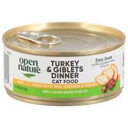 Open Nature Cat Food Adult Grain Free Dinner Turkey Giblets - 5.5 Oz
