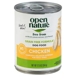 Open Nature Dog Food Adult Grain Free Chicken Can - 12.5 Oz