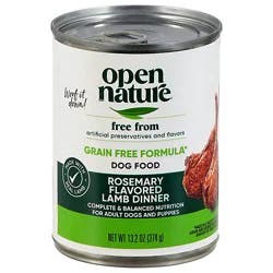 Open Nature Dog Food Adult Lamb Dinner Can - 13.2 Oz