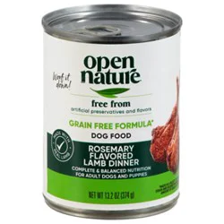 Open Nature Dog Food Adult Lamb Dinner Can - 13.2 Oz