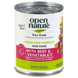 Open Nature Dog Food Grain Free Cut Gravy Beef & Vegetables - 13.2 Oz