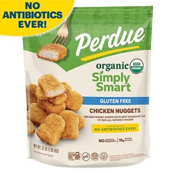 Perdue Simple Smart Breaded Gluten Free Fully Cooked Meal Organics Chicken Breast Nuggets - 22 Oz
