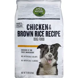 Open Nature Dog Food Chicken & Brown Rice Recipe - 15 Lb