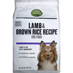 Open Nature Dog Food Lamb & Brown Rice Recipe Bag - 15 Lb