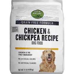 Open Nature Dog Food Grain Free Chicken & Chickpea Recipe Bag - 11 Lb