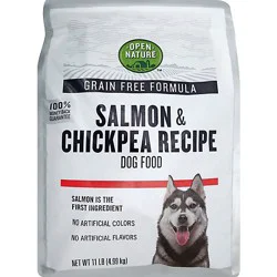 Open Nature Dog Food Grain Free Salmon & Chickpea Recipe Bag - 11 Lb